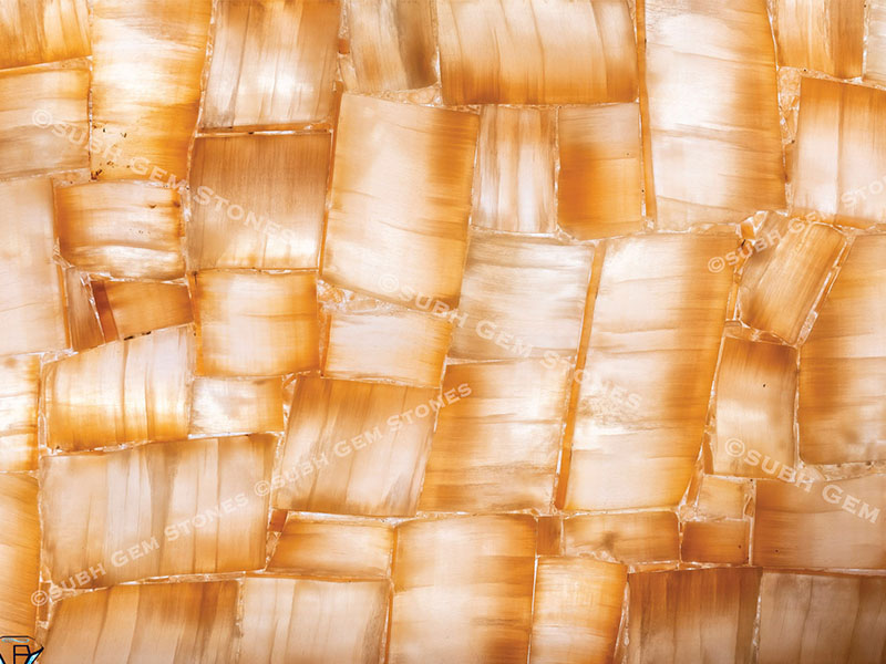 Orange Selenite Backlit